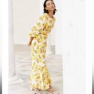 PEONY | HI NECK CITRUS YELLOW | CUT OUT DRESS